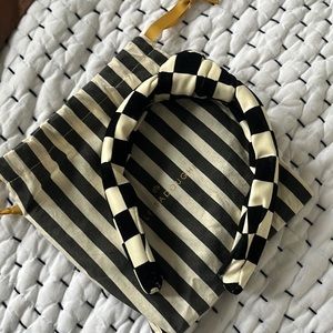 OVERSIZED KNOTTED HEADBAND IN DITSY CHECKER